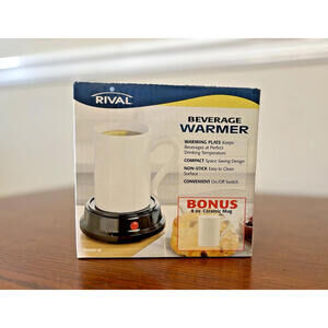Rival Beverage Warmer with Bonus Ceramic Mug. New Open Box. Camping. RV. Coffee